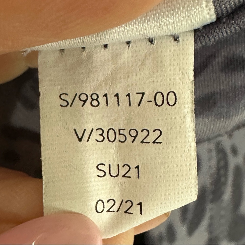 Athleta Salutation Printed Crop Jogger Purple Gray Pockets - Picture 11 of 11